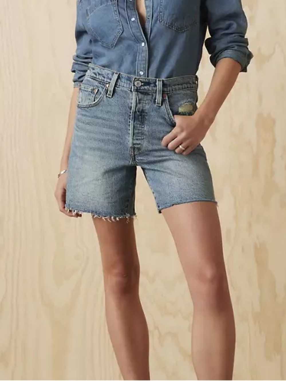 Levi’s High-Rise Light Blue Denim 501 Shorts - Women